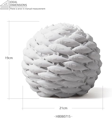 Miniatura 6 de HAUCOZE Estatua de pescado decoración océano escultura artes regalos modernos figura poliresina 8.3 pulgadas