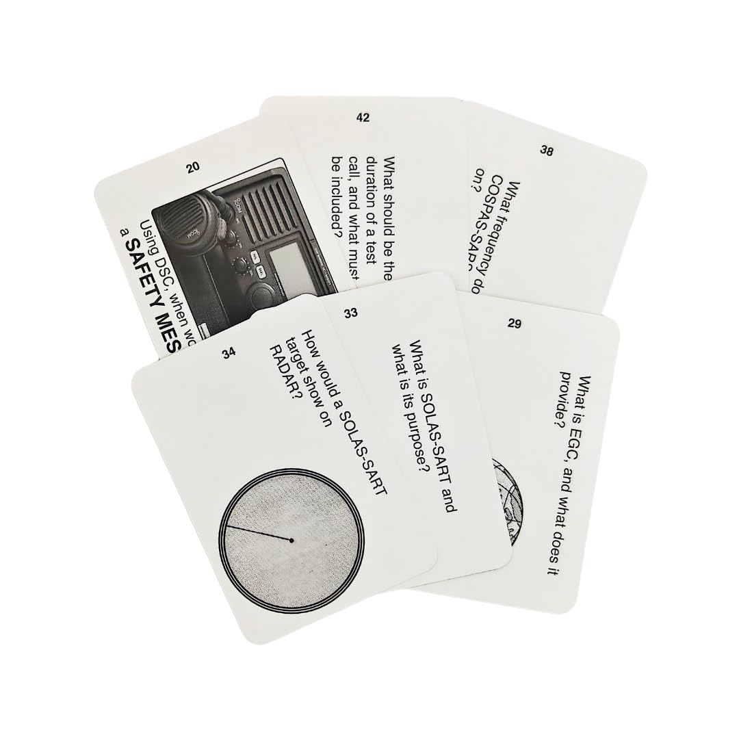 Marine Flip Cards – Marine-Radio – nautische Lernkarten für Studium, Revision und Ausbildung RYA/MCA/ICC