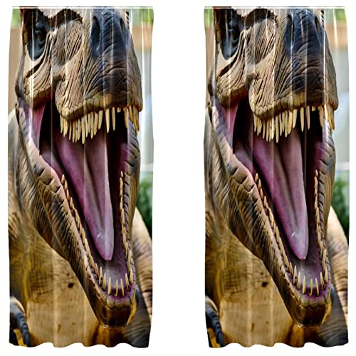 Paneles de cortinas de dinosaurios para decorar salones y cuartos 2