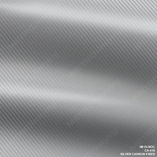 3M DI-NOC CA-418 Silver Carbon Fiber 3in x 5in (Sample Size) Flex Vinyl Wrap