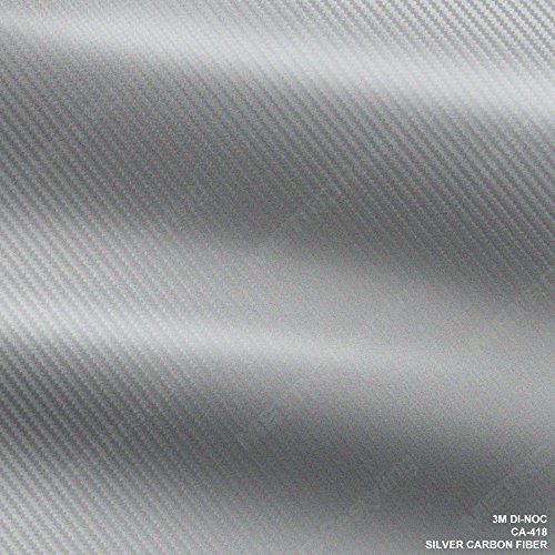 3M DI-NOC CA-418 SILVER CARBON FIBER 4ft x 1ft (4 sq/ft) Flex Vinyl Wrap