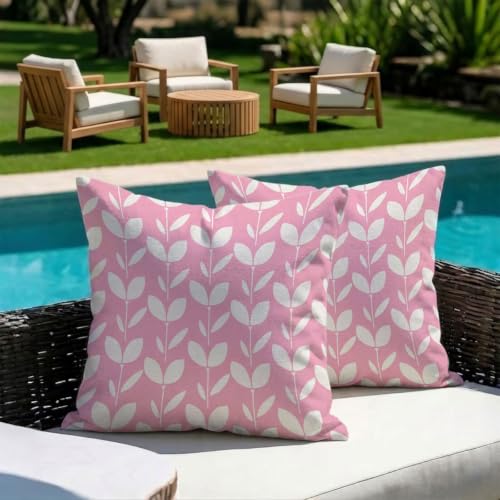 Housses coussin 55x55 extérieur rose imprimé double face finition invisible - 4