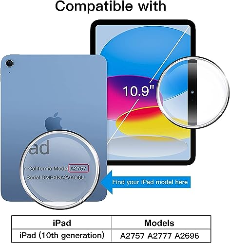 Image of ProElite Case Cover for Apple iPad (A16) 11th /10th Gen (2025 /2022) Cover, Smart Magnetic Case Cover for Apple iPad 11th /10th Generation 2025 /2022, Haze Blue