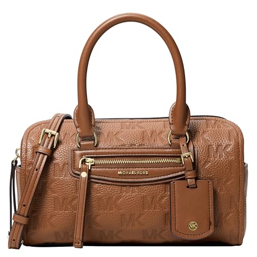 Michael Kors Womens Jet Set Travel Extra Small Duffle Crossbody Gold-Tone Hardware/Leather Luggage
