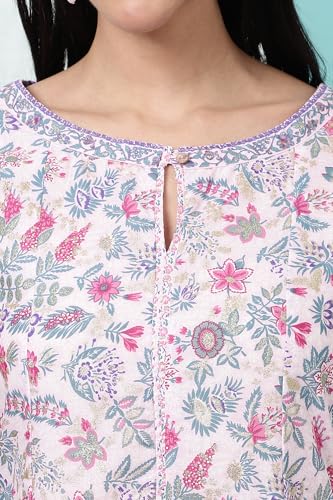 Image of W for Woman Women's Cotton Floral Regular Kurtas