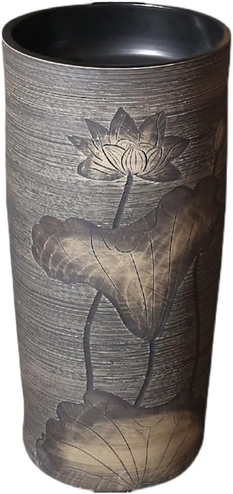 Bathroom Pedestal Sinks Bathroom Column Basin Balcony Freestanding Ceramic Washbasin Bathroom Vessel Sink Combo with Faucet Ceramic Base Bathroom Sink