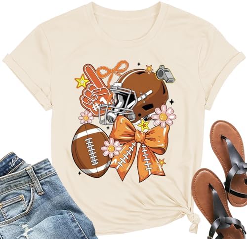 Football Shirts for Women – Game Day Shirt Sunday Funday Football Season Tee Tops
