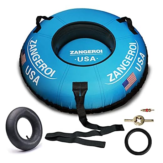 Snow Tube Snow Tubes Heavy Duty Snow Tube for Kids Adult Snow Tube 45inch, Snow Sled Sledding Tube, Inflatable Snow Tube for Kids Snow Tubes for Sledding Towable Rubber Snow Tube with Cover