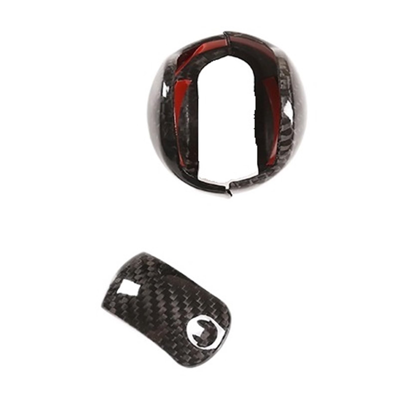 Thxzinglwg Black Compatible For Ford Mustang Carbon Fiber Shift Knob Cover