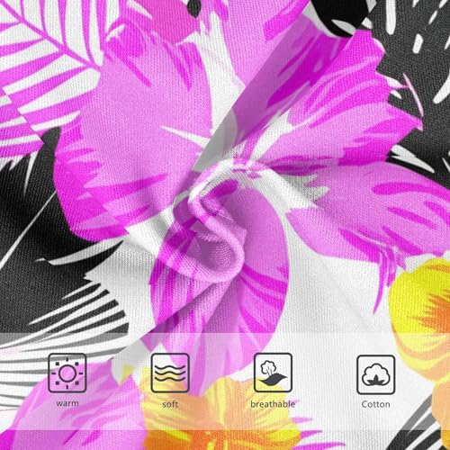 Cotton Girls Underwear Toddler Tropical Flowers Hibiscus Pink Girl Panties Cute Fancy Briefs Girls Undies 2t3