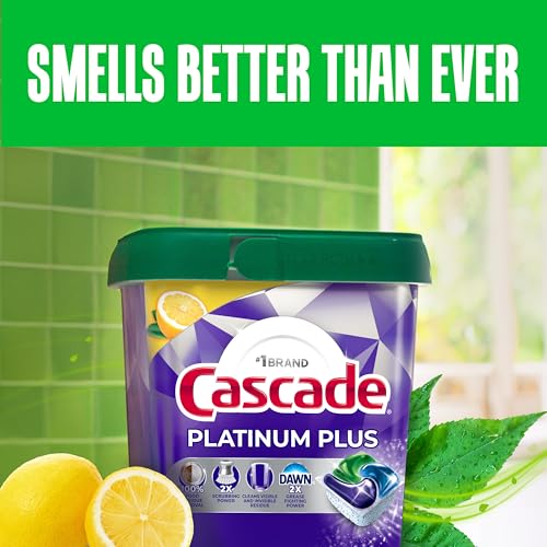 Cascade Platinum Plus Lemon Dishwasher Pods Dishwasher Detergent Tabs Tablets Dish Detergent Pod Dish Soap, 31Count - image 8