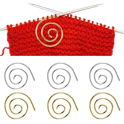 Lusofie 6PCS Spiral Cable Knitting Needle, Spiral Cable Needle Circular Knitting Needles Cable Needles for Knitting