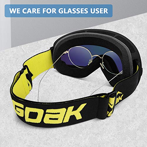 HONGDAK Ski Goggles Snow Snowboard Snowmobile Men Women Youth Kids Anti Fog Winter Sports Snowboarding Skiing Goggles