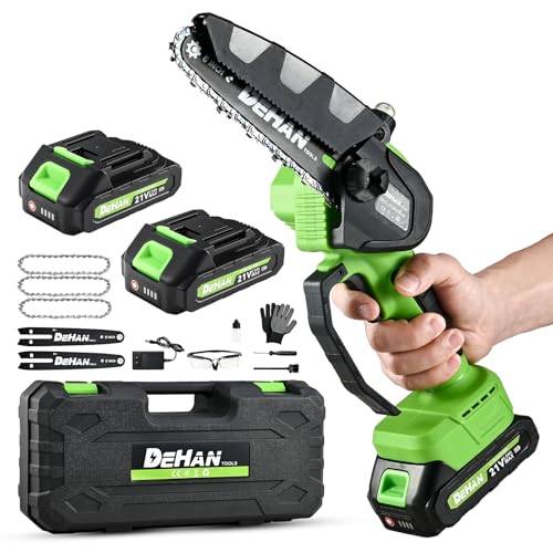 DEHANTOOLS 6 Inch Mini Cordless Chainsaw Brushless