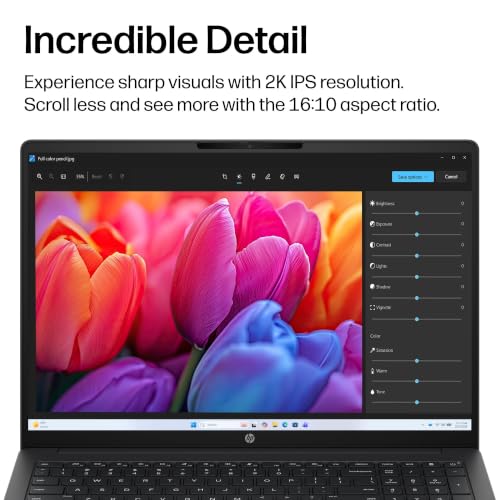 Image of HP OmniBook 3 16 inch Laptop PC, 2K Touchscreen, AMD Ryzen 3 30, 8 GB RAM, 256 GB SSD + Microsoft 365 Personal 12-Month Subscription Bundle