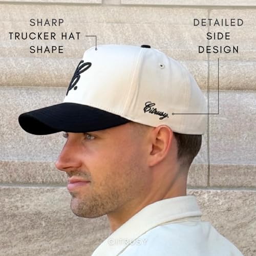 Image of Vintage Fashion Trucker Hat | Men & Women | Trendy Cute Retro Red Caps for Country & Western | Camo Fur Cotton | Snapback