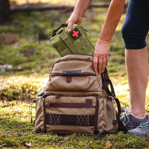 Bolsa de primeros auxilios impermeable táctica vacía pequeña MOLLE 3