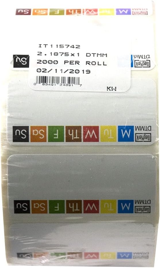Direct Thermal Removable Printer Label, 2.2" x 1" (Roll of 2000)