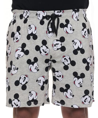 Disney Mens Stitch Mickey All Over Print Lounge Pajama Shorts