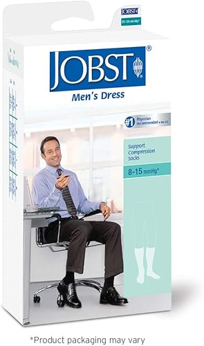 Miniatura 3 de JOBST Medias de compresión para hombre, hasta la rodilla, con puntera cerrada, calidad profesional, ropa interior elegante para comodidad durante