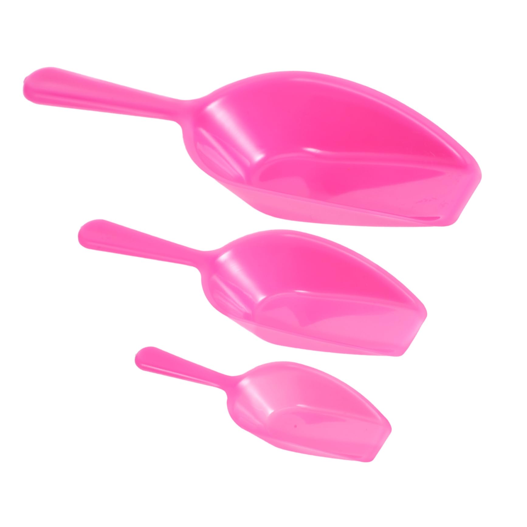 TEHAUX 3-pc Pink Plastic Scoops Set for Jewelry Storage Bead Organizer DIY Craft Tool