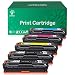 GREENSKY 5 Pack 128A (2 Black,1 Cyan,1 Yellow,1 Magenta)Compatible HP CE320A CE321A CE322A CE323A Toner Cartridges for HP Color LaserJet CP1525n CP1525nw CM1415fn CM1415fnw Series Printer