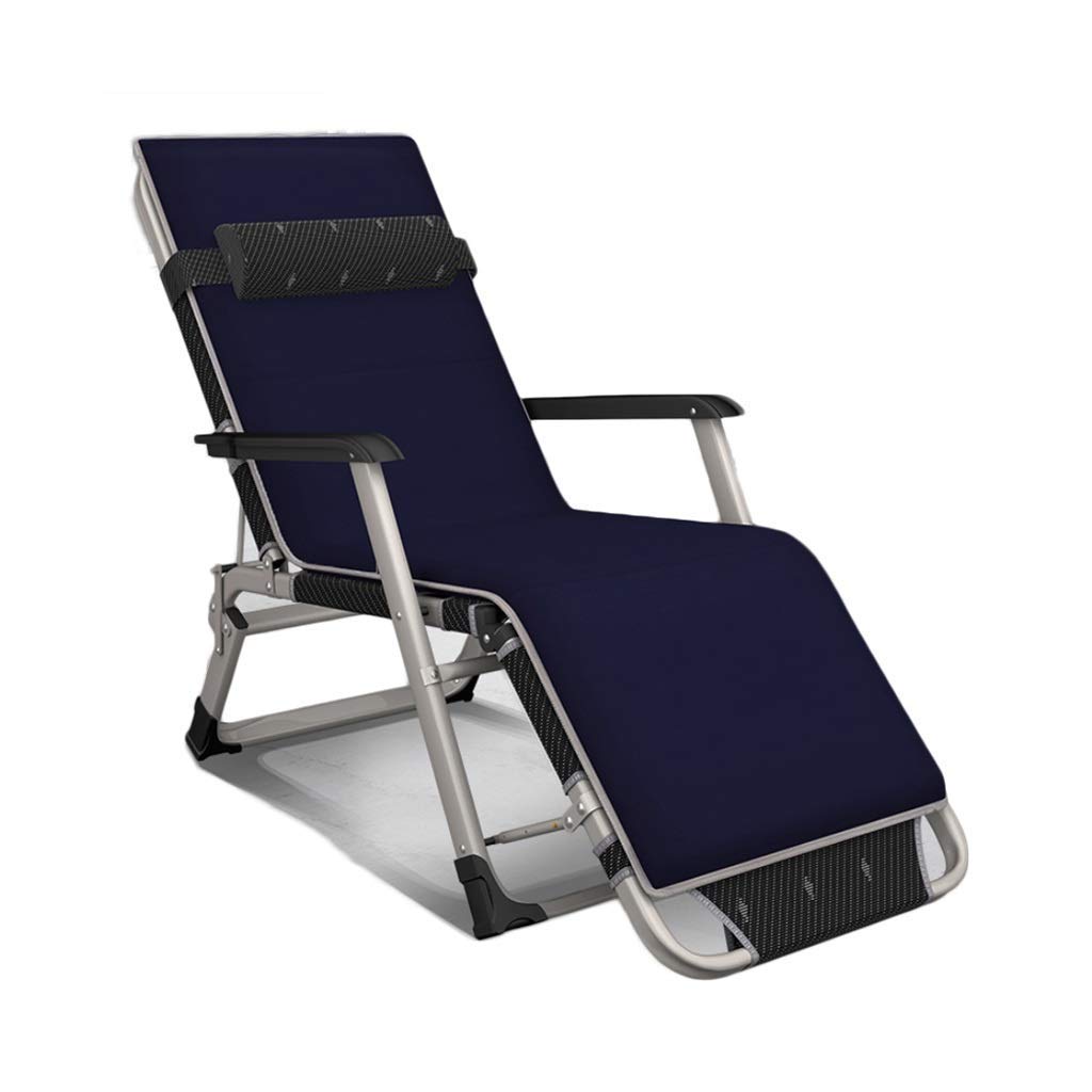 Chaise longue zéro gravité pliante en métal bleu pour vos siestes au jardin