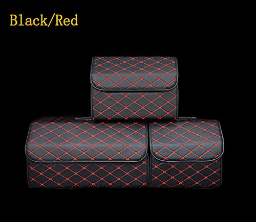 WorthMats, organizer pieghevole per bagagliaio, in pelle PU, con diamanti, per auto, camion, SUV, furgoni