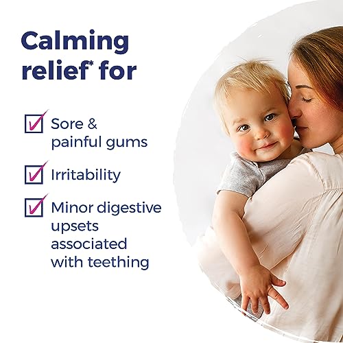 boiron camilia teething drops for daytime and nighttime relief of painful or swollen gums and irritability in babies - 15 count