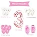 KUNGYO 3rd Birthday Party Decor Kit - Giant Rose Gold Number 3 Foil Balloon, Pink Ribbons, Latex Confetti Balloons, 18 Pieces Party Supplies for Girl Birthday Anniversary Ceremony