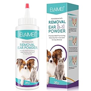 Canker Pulver Für Hundeohren, Hundeohren Reiniger, Hundeohren Pulver Zur Haarentfernung, Schnell Wirkendes Ohr Pulver, Vorbeugung Von Ohrinfektionen Bei Hunden, Behandelt Ohrgeruch 30G (1pcs)