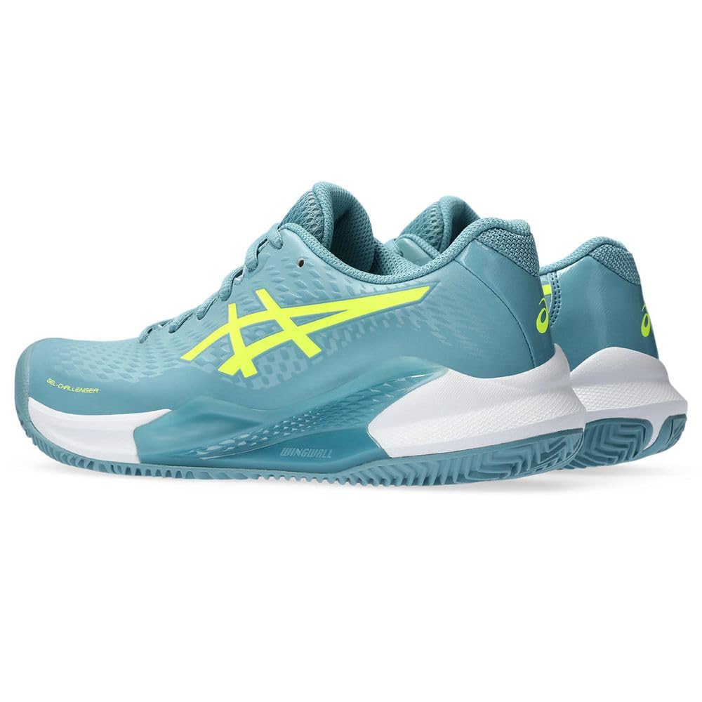 ASICS Challenger 14 Clay Donna Donna Chaussures de Tennis Bleu Jaune
