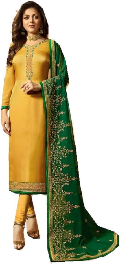 DelisaDesigner Wedding Partywear Silk Embroidered Salwar Kameez Indian Dress Ready to Wear Salwar Suit Pakistani LTN