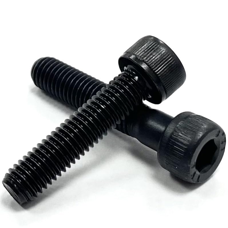 M8 x 12mm Standard Metric Pitch Black 12.9 Grade High Tensile Hex Socket Cap Screws Self Colour Allen Bolts DIN 912 (Pack of 10)