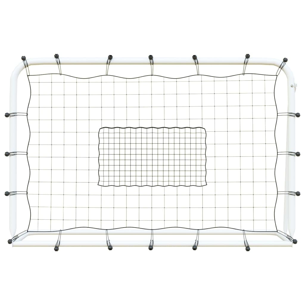 Rebounder piłka nożna, 184 x 61 x 123 cm, bramka do treningu odbicia, stalowa rama, stabilna siatka do piłki nożnej do ogrodu i treningu