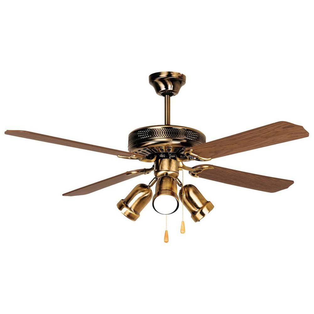 Orbegozo CT 30132 M Ceiling Fan with Light, 4 Reversible Blades, Diameter 132 cm, 60 W Power and 3 Speeds