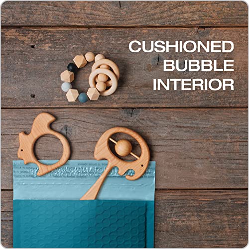 Image of Quality Park Bubble Mailers, 6 x 9 Inch, Blue Poly Mailers, Padded Envelopes, Shipping Envelopes, Water Resistant, Self Seal, 50 Per Box (QUA85862)