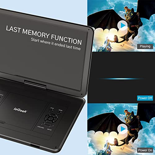 Lecteur DVD portable HD USB SD de 17,5 pouces écran rotatif ieGeek - 6