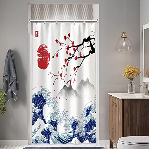 Rideau douche japonais fleurs cerisier 90x180 SDOTPMT