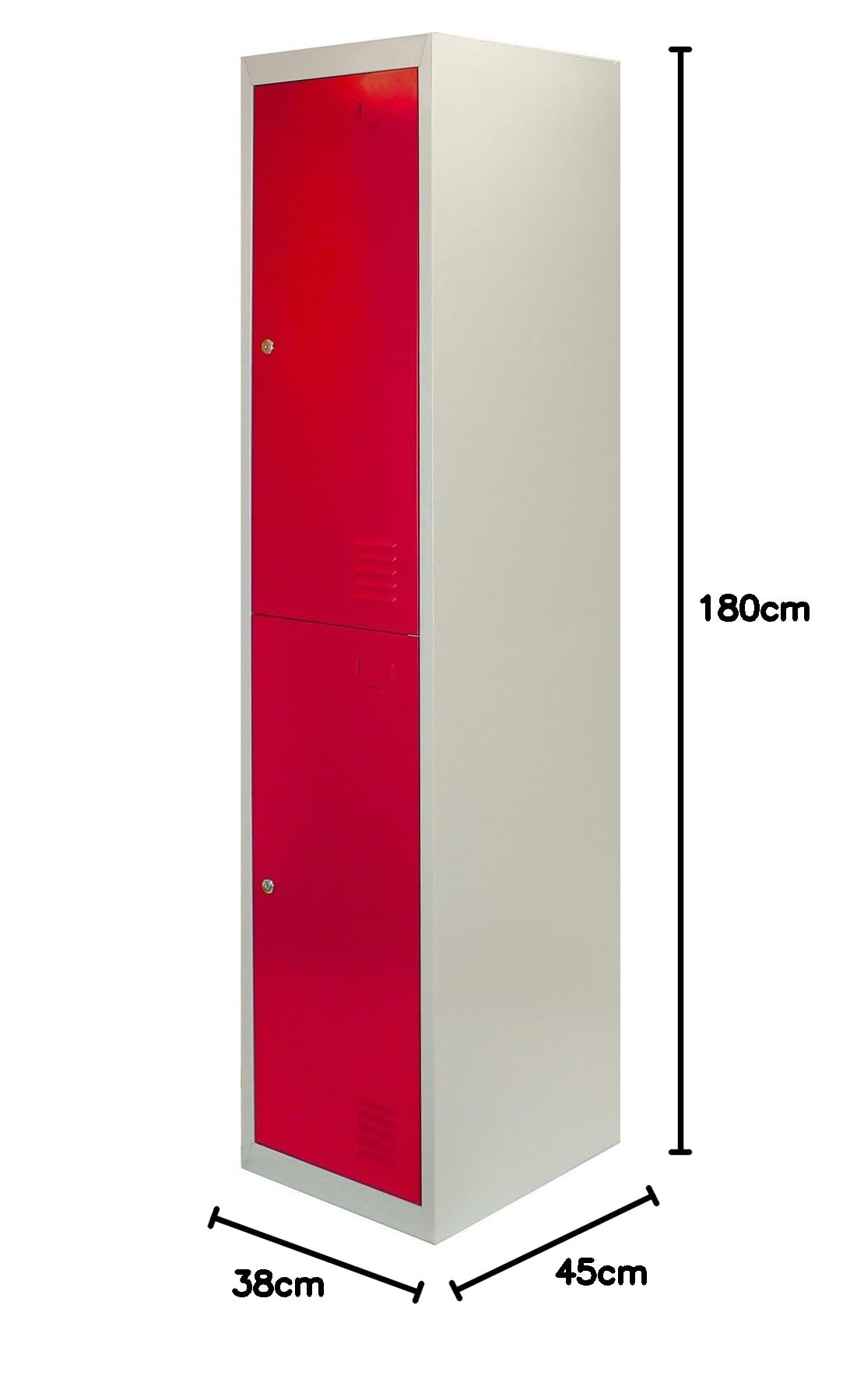Monster Racking 3 Casiers à 2 Portes en métal, à Plat Rouge & Gris Métal Verrouillable Vestiaire Salle de Sport