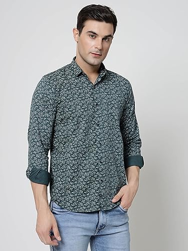 Image of ELYYORK Adwyn Peter Men's Cotton Printed Regular Fit Casual Shirt |Full Sleeve Shirt for men|shirt for men|men's shirt