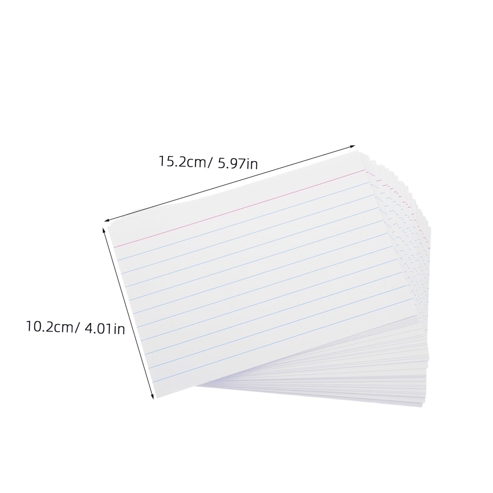 200 Linierte Karteikarten aus Papier mit 4 Zoll Weiße Kleiner Karteikarten zum Lernen für Büro Notizen für Präsentationen und Abschlussatmosphäre