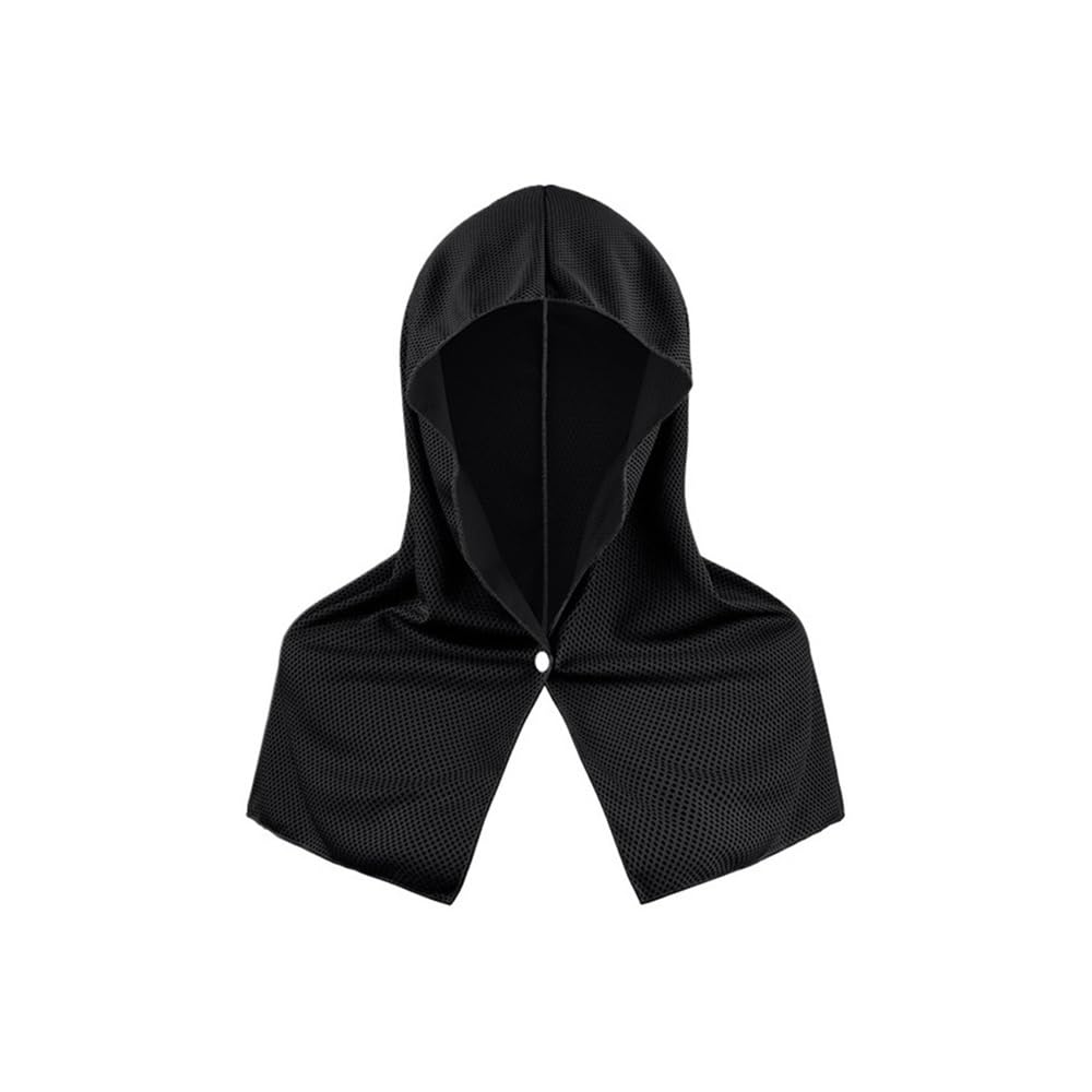 PawUniscript Women’s Quick Drying Sun Protection Shawl - Lightweight Headscarf for Fishing, Cycling, and Beach Activities(Black)