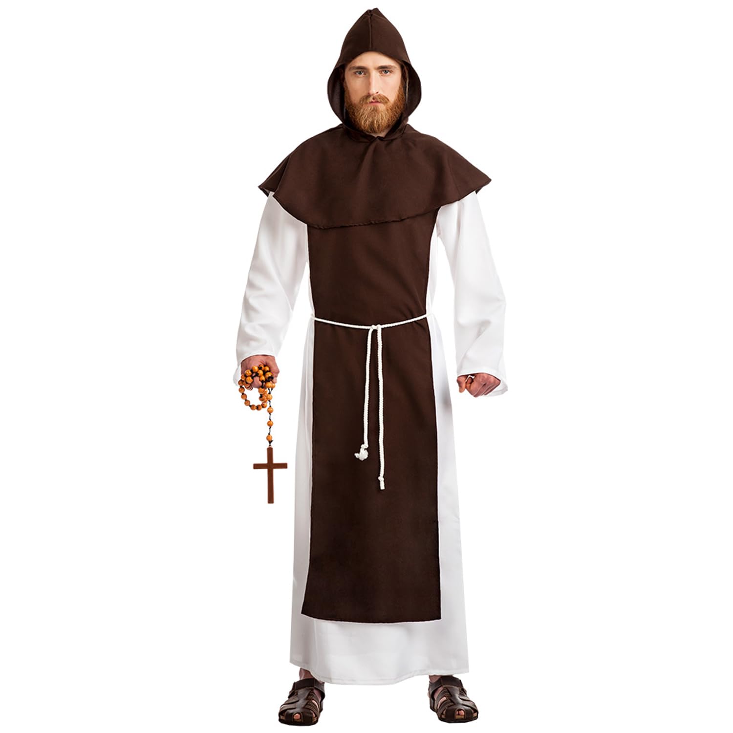 Boland 83933 monk Adult Father John Costume, Solid, Multicoloured, M-L
