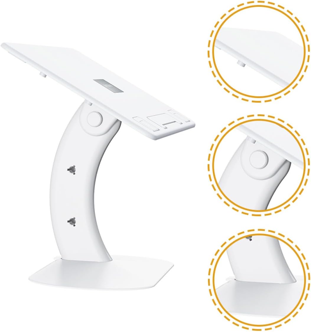 Zerodeko Ergonomic Laptop Stand and Tablet Holder, Foldable Portable Plastic Laptop Riser for Desk Reading and Study, White Multipurpose Computer Support