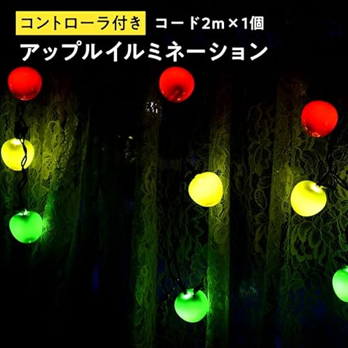 アップルイルミネーション (コントローラ付き・コード2m×1個) [ LED ] インテリア 雑貨 日用品 アップル ライト イルミネーション 照明 飾り 装飾 青森県 平川市