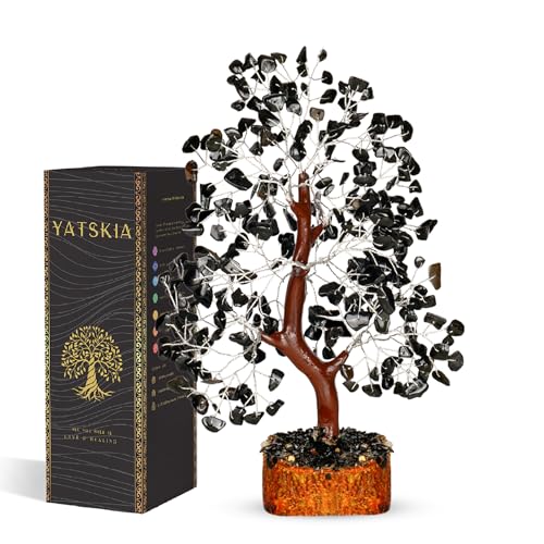 YATSKIA Black Tourmaline Gemstone Tree...