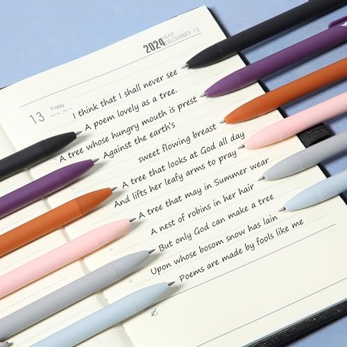 Image of Mr. Pen- Retractable Gel Pens, 12 Pack, Black Ink, Earthly Neutrals Barrel | Fine Point 0.5mm, Fast Dry, Smooth Writing, Cute Pens for Drawing, Writing Planner and School Supplies