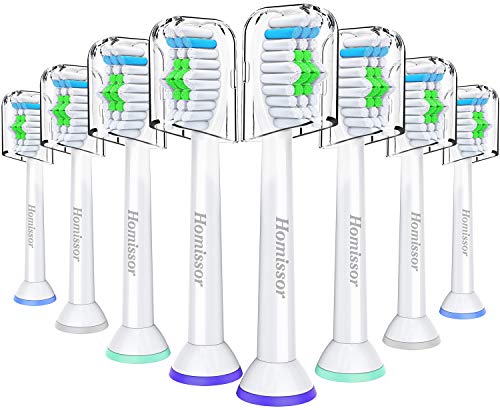 Homissor Replacement Brush Heads Compatible with Phillips Sonicare Proresults Toothbrush, Fit DiamondClean, Plaque