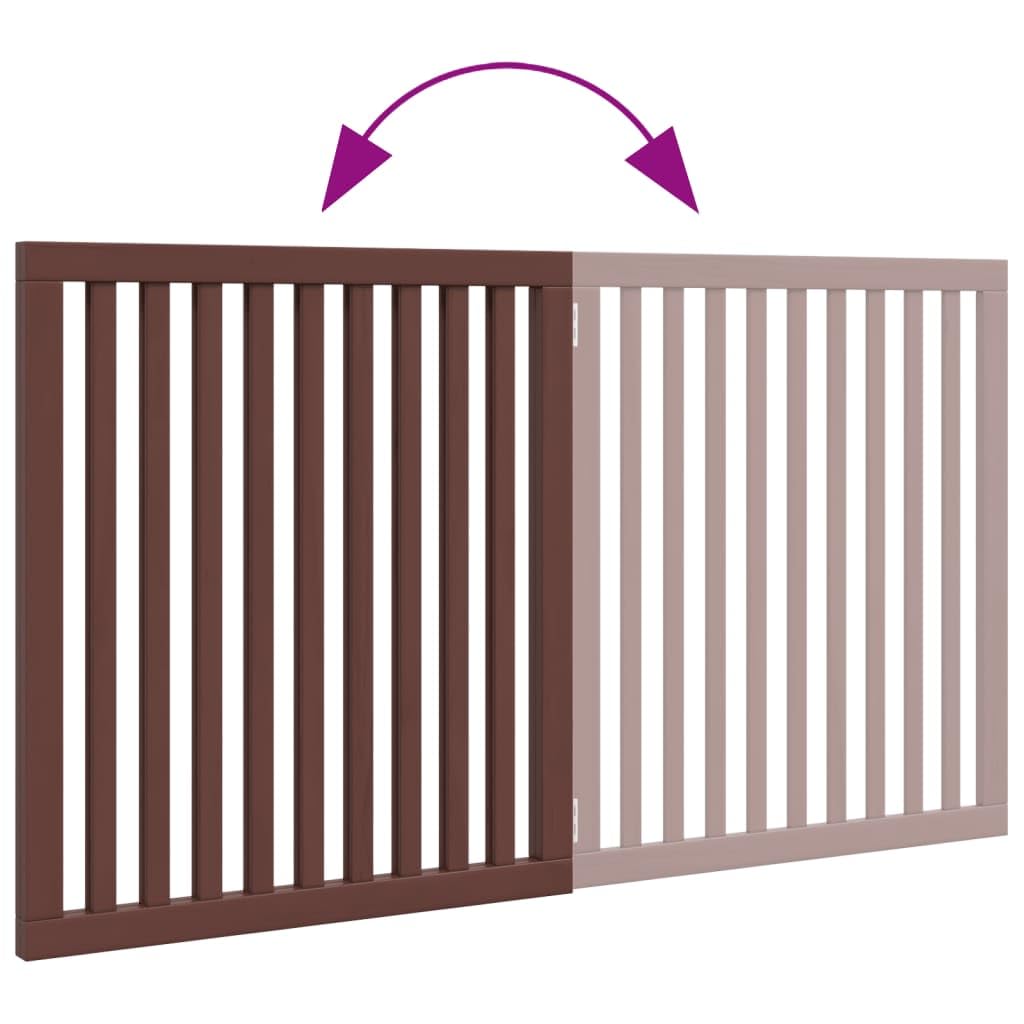 Puerta plegable para perros de 160 cm, de madera de álamo, para interior y exterior, protección segura para cachorros, valla resistente a la intemperie, para casa, jardín, terraza, viajes